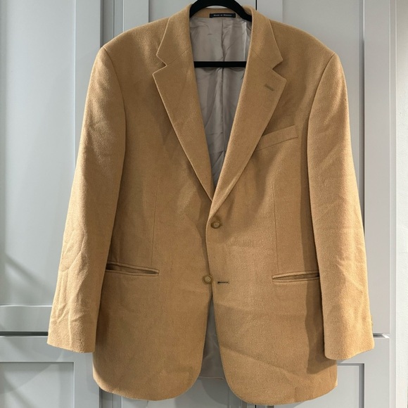 Lands’ End Camel Hair Tan Sports Coat Blazer size 43R - Picture 1 of 6